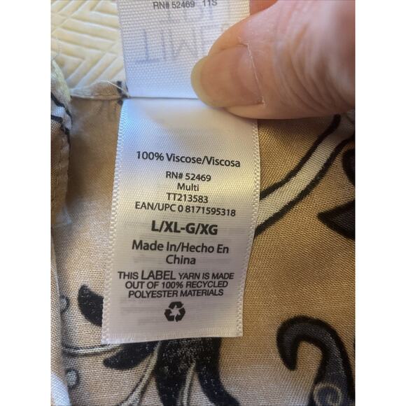 Boho Floral Kimono Ruana Wrap Long Draped Open Front Shawl Lightweight Tan EUC - Picture 8 of 8